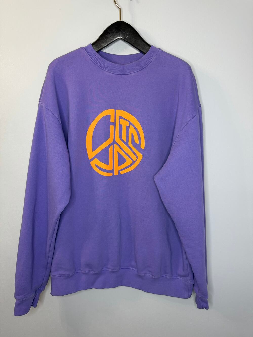 Concepts Peace Logo Crewneck Sweatshirt Dahlia Purple Men's XL